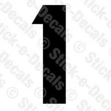 Number One 1 Vinyl Die Cut Decal Sticker - RACING NUMBER Custom - BEN