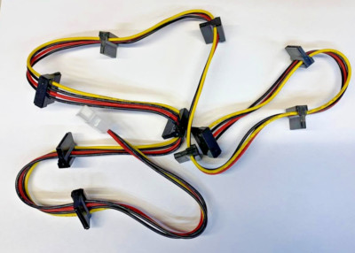 SATA 3,5/2,5 Zoll 1 bis 10 SATA Festplatte Netzteil Splitter Kabel Schnur