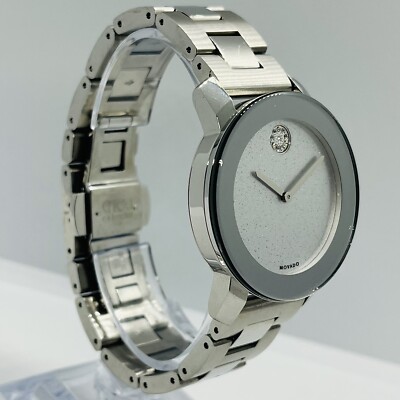 Lds Movado Bold 36mm watch w/silver glitter dial Movado BOLD Evolution Crystal Dial and Stainless Steel  main image 2