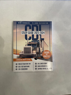 CDL Study Guide 2022-2023 By Mike Chambers Theory and Practice NEVER USED!!!