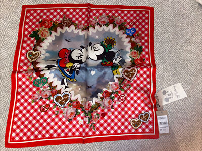 New! Codello silk scarf Oktoberfest special 52x52 cm Oktoberfest Mickey Mouse