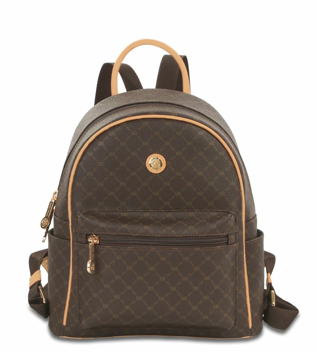 Rioni signature brown small round dome backpack cute ST  display picture 2