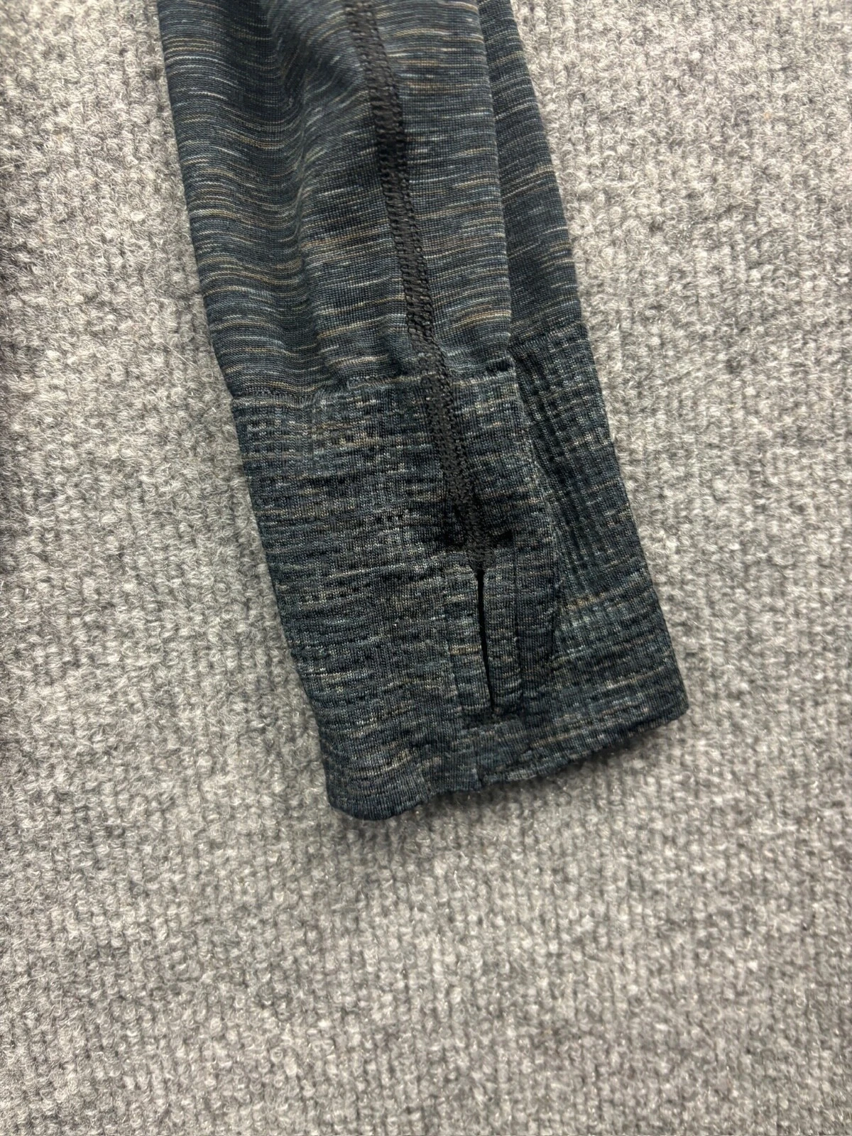 athleta space dye ruched long sleeve thumb holes athletic shirt