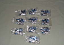 40 Vintage Marbella Black Marble Barrel Oval Plastic Macrame Beads 1 1/4" Long