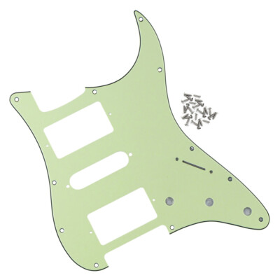 FLEOR  Mint Green 3Ply ST HSH Guitar Pickguard 11 Holes & Screws for ST Stye