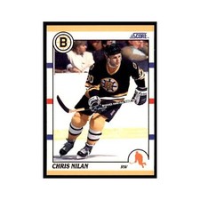 1990 Score Traded Chris Nilan Hockey Cards #22T
