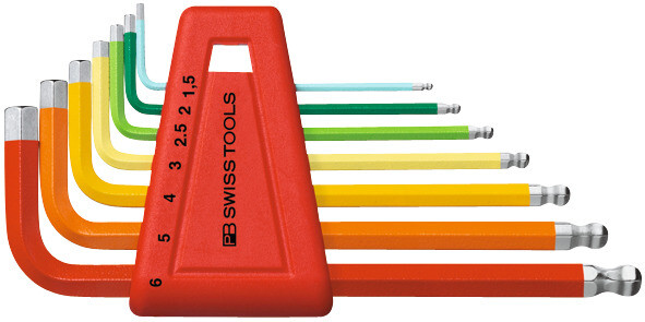 PB SWISS TOOLS - Set di chiavi maschio piegate esagonali, con testa sferoidale