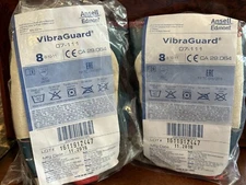Pair of Ansell Edmont Vibraguard 07-111 Vibration Resistant Gloves - Size 8