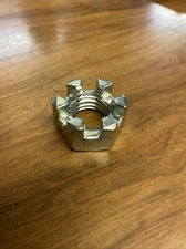 (10 Pcs) 5/8-11 Slotted Castle Hex Nut, Zinc Plated