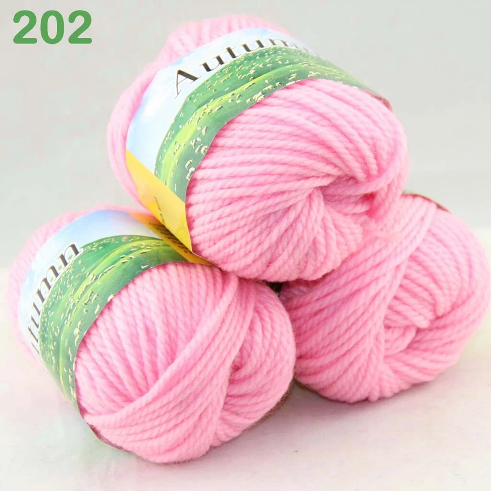 VENTA Lote de 6x50gr Bolas NUEVAS Suave Lana Peinada Seda Cálido Hilo de Tejer a Mano 202 Foto 4 de 4