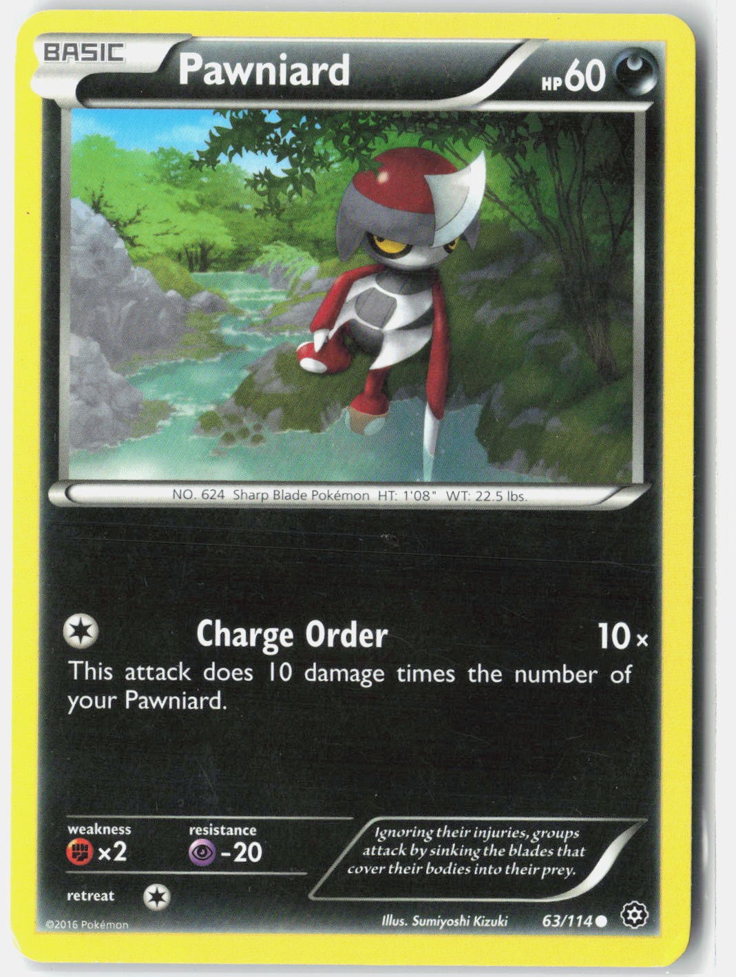 Pawniard XY - Steam Siege 63/114 Pokemon Card