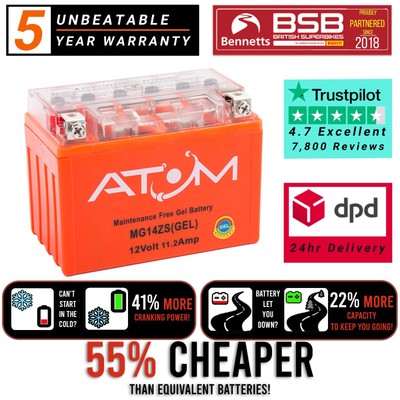MG14ZS Atom Gel Motorradbatterie für Yamaha V-MAX 1700 09-20