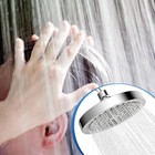 6'' High Pressure Bathroom Waterfall Shower Head Brushed Nickel Angle Adjustable — photo 3