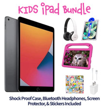 Apple iPad 7th Gen Bundle 32GB Cell Unlocked 10.2 Space Gray - 1 Yr Warranty