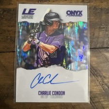 2025 Onyx Rips Limited Edition Charlie Condon On Card Auto 128/150