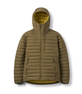 RAB HERREN DAUNENJACKE Kapuzenjacke Microlight Windstopper Hoody