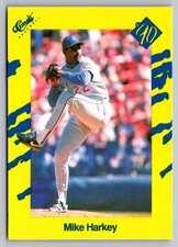 1990 Classic Yellow T47 Mike Harkey Chicago Cubs