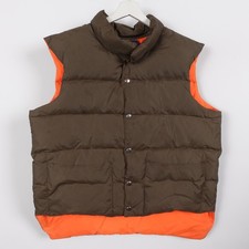 Vintage 80s Sundance Goose Down Hunting High Loft Vest Jacket Snap Large Brown