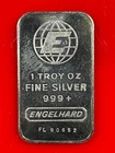 🔥NO RESERVE🔥 – Vintage Engelhard 1 oz .999+ Silver Bar FL Serial