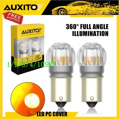 1156 BA15S P21W LED Car Light Amber Yellow Turn Signal Bulb Lamp 12V 1~10Set