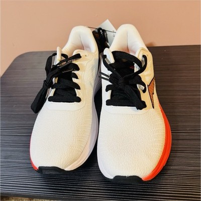 Avia White/Black/Orange Colorblock Low Top Sneakers Lace Up Rubber MNAV25AC004