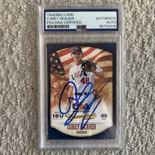 Corey Seager 2013 Panini USA Baseball Autograph Card PSA/DNA Signed Rookie . rookie card picture