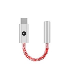 JCALLY JM6 Pro USB C Type-C to 3.5mm Dual DAC CX31993 MAX97220 Silver Red