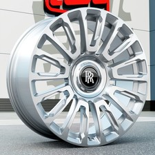 FOR ROLLS ROYCE WRAITH 22" ALLOY WHEELS HAWKE DRESDEN 22x9.5 Silver RR CAPS