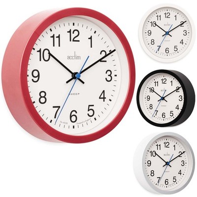 Acctim Bromham nicht tickend leise Sweep Sekundenzeiger Wanduhr 20 cm Durchmesser UK