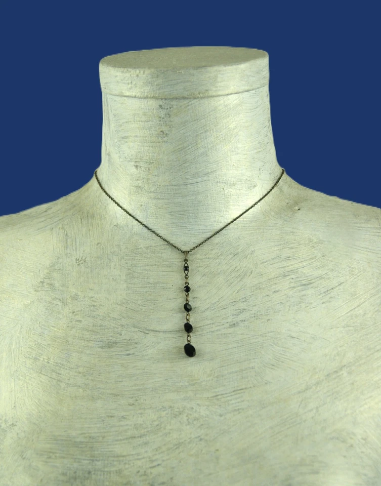 Konplott Kette bronze "Disco String" Swarovski Strassteine schwarz neu - Bild 4 von 4