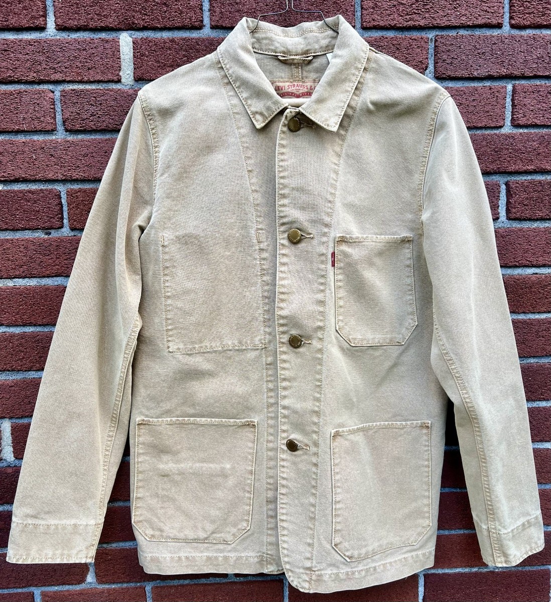 Levi Engineers Chore Field Barn Canvas Brown Worker Multi Pocket Jacket  Medium
