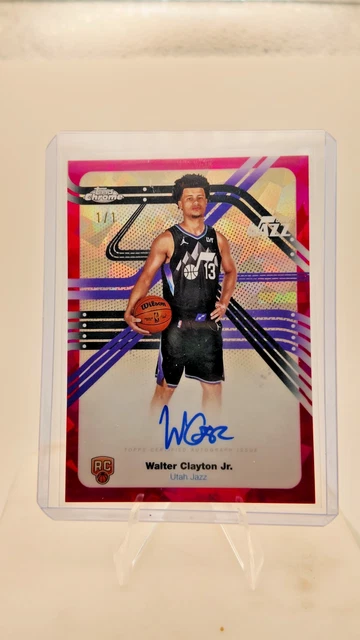 2025 Topps Sapphire Walter Clayton Jr. Padparadscha Rookie Auto 1/1