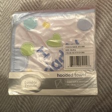 Luvable Friends Baby Boy Hooded Towel, Blue Dad, One Size