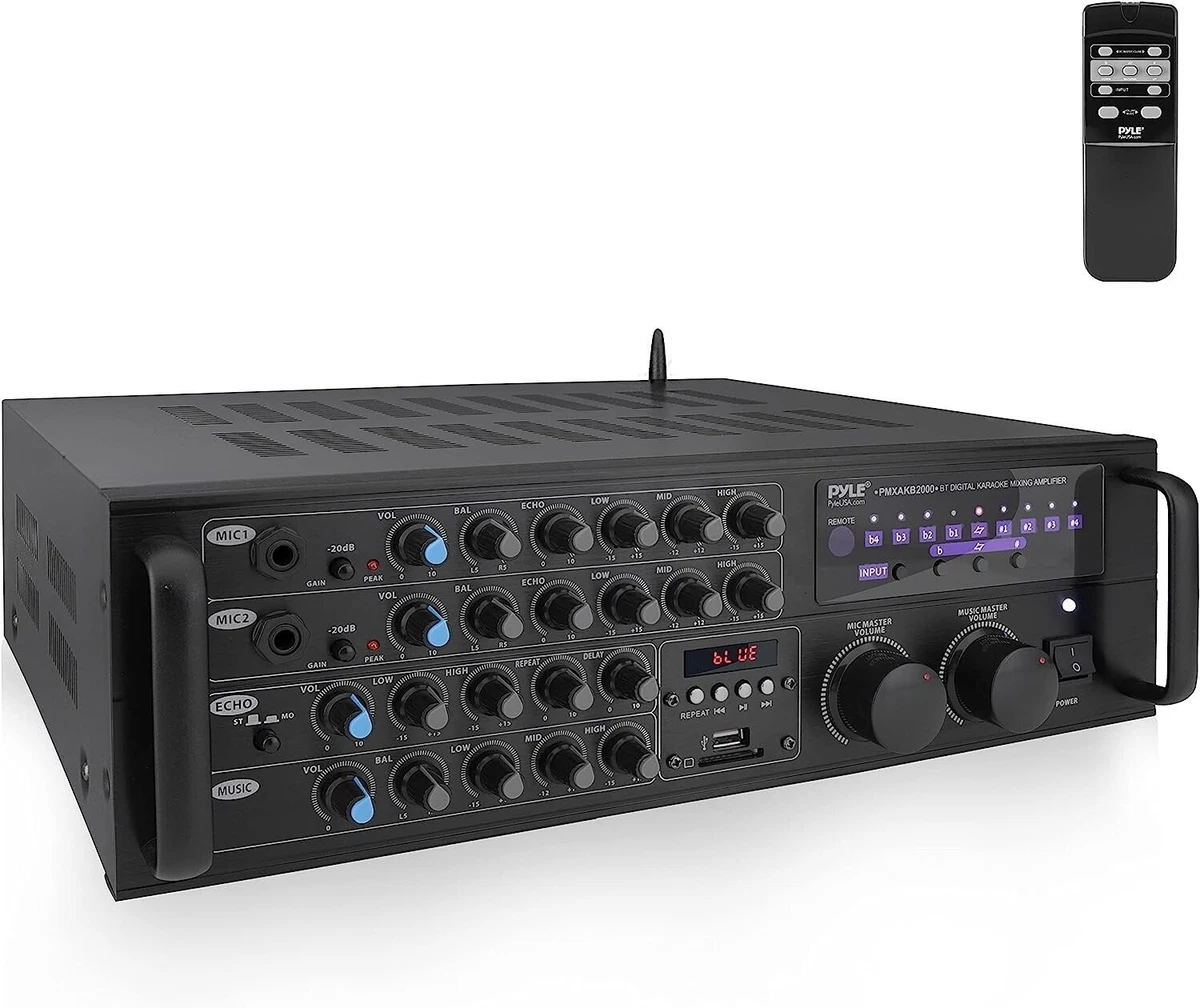 CERRXIAN Karaoke-Soundmixer, zwei Mikrofonanschlüsse mit Echo-Regler