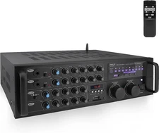 Pyle Dual Channel Bluetooth Mixing Amplifier - 2000W Rack Mount Karaoke Sound