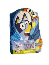 NEW Bluey and Bingo Hooded Blanket Kids 30”x 50" AOP Throw •Machine Washable