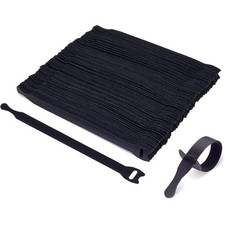 100 St Wiederverwendbare dünne Klettband Kabelbinder mit Klettverschluss - sc...