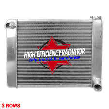 Universal Aluminum Radiator For Chevy Gm Gmc Hot Rod Crossflow 3-rows 27 X 19