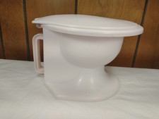 SANITOY 1960s Plastic Child's Training Portable Toilet Potty Chair with lid PINK