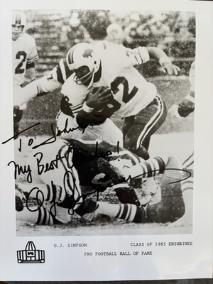#ad O J Simpson Bills Signed Autograph Photo 8x10 Authentic Letter Of Authenticity $59.99