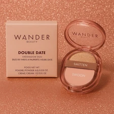 Wander Beauty Double Date Eyeshadow Duo Smitten & Swoon Cream Shimmer