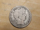 1908 O   Barber Quarter  silver 25c circulated ungraded readable