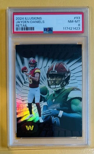 2024 Panini Illusions Jayden Daniels PSA 8 NM-MT #93 Rookie