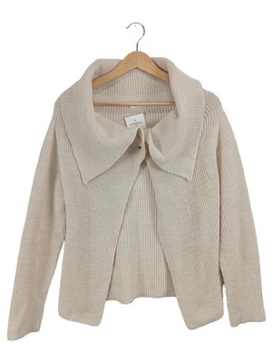 Rinascimento Damen Strickjacke Beige Gr. M Wolle Made in Italy Cardigan