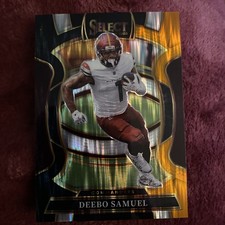 2025 Panini Select - Concourse Deebo Samuel #87 Black & Orange Shock Prizm