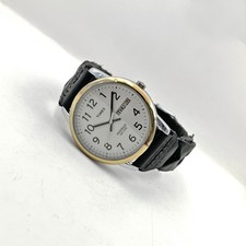 Timex Easy Reader Day Date Indiglo Watch T20011 Gold Silver 35mm Mens