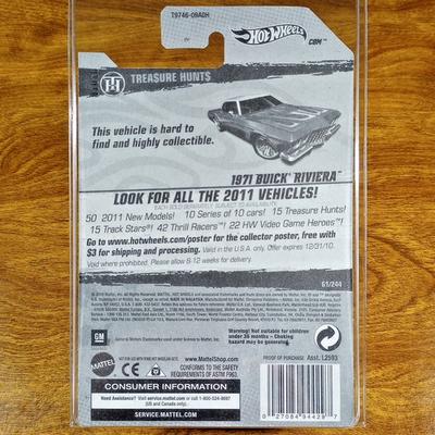 Hot Wheels Factory Sealed 2011 Set Super Treasure Hunts 1971 Buick
