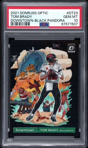 Tom Brady [Black Pandora] #DT-23 2021 Panini Donruss Optic Downtown card