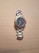 Fossil Blue Watch AM-3262 Womens Date 29mm Two Tone Case Bracelet Quartz