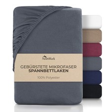 NatureMark Spannbettlaken aus gebürstetem Mi...